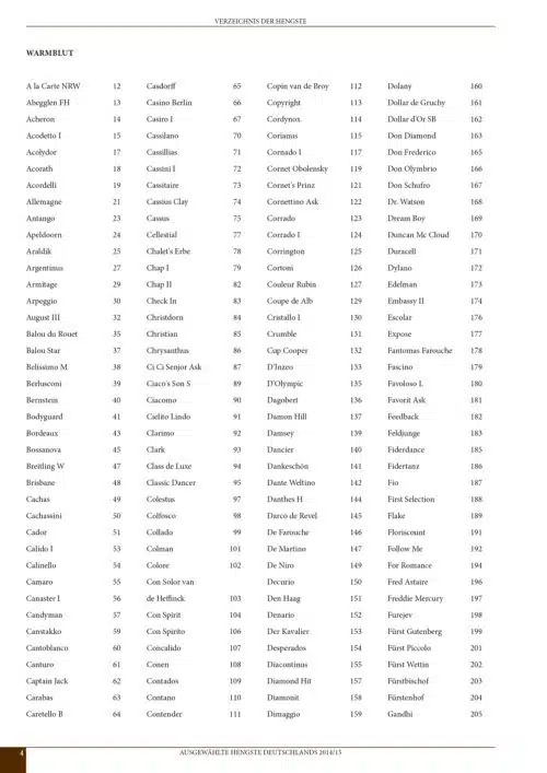 13. Ausgabe Ausgewählte Hengste Deutschlands 2014/2015 – Bild 2