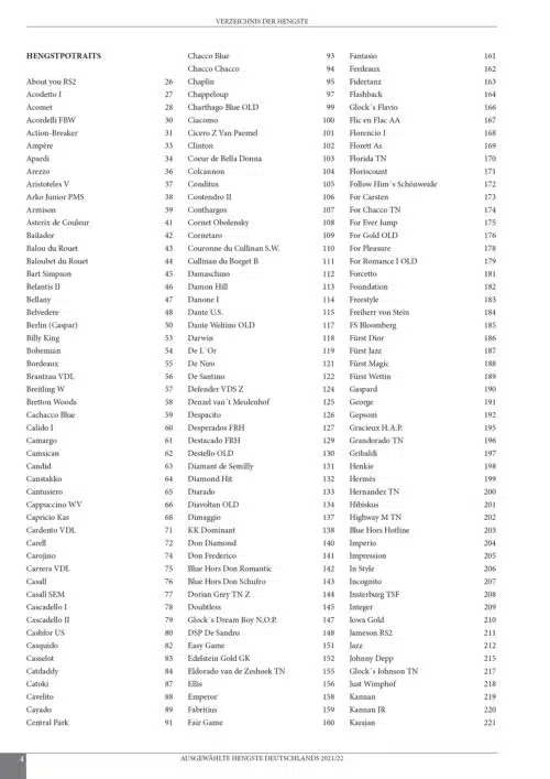 16. Ausgabe Ausgewählte Hengste Deutschlands 2021/2022 – Bild 2